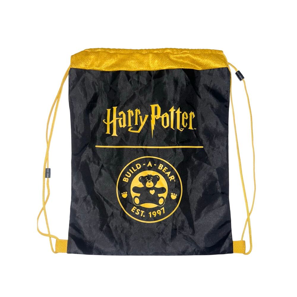 Harry Potter x Build A Bear Workshop Black Yellow Drawstring Bag